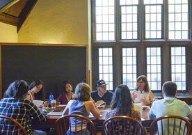 Class during the “Citizens Thinkers Writers: Reflecting on Civic Life,” (CTW) a residential summer program